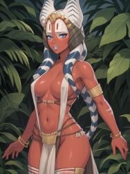 1girls ai_generated alien alien_girl alien_humanoid female_only humanoid jedi red-skinned_female red_skin shaak_ti stable_diffusion star_wars the_force_unleashed togruta