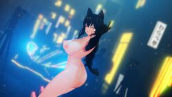 1girls 3d 3d_(artwork) abf_mmd black_hair blake_belladonna mmd nude nude_female rooster_teeth rw3y rwby rwbymmd