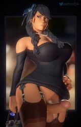 1futa 3d balls blue_hair bottomless bow braided_hair breasts dick earrings exposed_balls exposed_penis femscout futa_only futanari garter_straps necklace partially_clothed posing presenting sfm solo source_filmmaker stockings sweater tagme team_fortress_2 thick thick_thighs zeton54