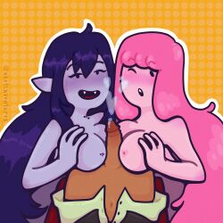 1boy 2girls adventure_time bangs blush boobjob bottomless breasts cartoon_network clothed clothed_male clothed_male_nude_female cooperative_paizuri ejaculation fangs female fizzyspidercider heart-shaped_areola heart_areola incest interspecies male marceline marceline_abadeer marceline_the_vampire_queen multiple_paizuri naked no_nose nude nude_female nude_male one_eye_closed paizuri penis pink_hair pink_skin pointy_ears pov_eye_contact pov_male pov_paizuri princess_bubblegum purple_hair purple_skin small_nipples step-incest straight teamwork threesome uncensored very_long_hair white_outline yellow_background