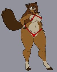 alpaca anthro big_breasts brown_hair disney female_only furry hypnosis iamaneagle_(artist) lama llama naked outletdraws the_jungle_book