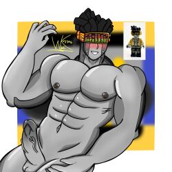 bad_anatomy bara dick lego muscular_male robot robot_break-dancer toony vidiyo wichi-kz yaoi