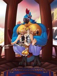 absurd_res ahe_gao ahegarou anthro avian balls big_dom_small_sub big_penis blonde_hair bodily_fluids breath_of_the_wild cum cum_everywhere cum_in_ass cum_in_mouth cum_inside cum_on_belly cum_on_body cum_on_chest cum_on_face dominant duo ejaculation excessive_cum excessive_genital_fluids feet foreskin gay genital_fluids genitals girly hair hi_res human humanoid hylian hyper inflation kass_(tloz) kass_(zelda) licking licking_lips link link_(breath_of_the_wild) looking_pleasured male male/male male_only mammal messy muscular nintendo nipples nude pecs penis rito size_difference small_penis talons the_legend_of_zelda tongue tongue_out