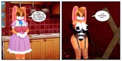 1girls 3d bondage busty comic corset dominatrix female female_focus female_only femdom furry koikatsu large_breasts milf misunderstoodsecrets pasties pun rabbit rabbit_humanoid sonic_(series) vanilla_the_rabbit whip x_pasties