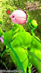 1girls 3d anthro ass big_ass big_breasts breasts faceless_character fangs female flora_fauna flower forest green_skin larger_female milf monster_girl nature nipples nude panflestudios pink_nipples plant plant_girl plant_humanoid plantera pov size_difference solo terraria thick_thighs tits_out