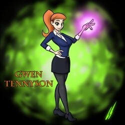 1girls ben_10 ben_10_omniverse cartoon_network character_name female female_only gwen_tennyson gwen_tennyson_(omniverse) lord_sarloc red_hair solo