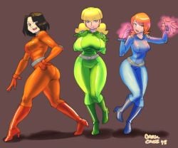 2018 3_bodysuits 3girls aged_up amber_eyes asian_female bag ben_10 big_breasts blonde_hair blue_eyes bodysuit brown_eyes clothed clothed_female clothing cosplay crossover crossover_cosplay darkeros13 dat_ass female female_only footwear freckles ginger_hair green_eyes gwen_tennyson hands_on_own_chest handwear heroine human inspector_gadget jackie_chan_adventures jade_chan light-skinned_female looking_at_viewer magic multiple_girls orange_hair pale-skinned_female pale_skin penny_gadget pose posing short_hair skin_tight skin_tight_suit skintight skintight_bodysuit straight_hair thedarkeros thick_thighs totally_spies twintails voluptuous