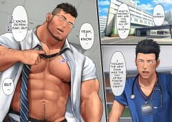 abs bara biceps gay kumagorow male male_focus male_only muscle muscles muscular muscular_arms muscular_male nipples pecs