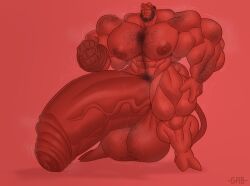 abs bara biceps boner erection gab_art gay hellboy hellboy_(series) hyper hyper_balls hyper_genitalia hyper_penis hyper_testicles male male_focus male_only muscle muscles muscular muscular_arms muscular_ass muscular_back muscular_legs muscular_male muscular_thighs musk nipples nude pecs red_skin solo solo_male sweat sweating sweaty veins veiny_penis