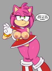 1girls amy_rose anthro breasts dialogue dress exposed_breasts furry going_commando green_eyes hedgehog hedgehog_humanoid monamania nipples no_panties pink_fur pussy red_boots red_dress red_skirt seductive seductive_look seductive_smile sega skirt skirt_too_short sonic_(series) sweetdandy tease thighs