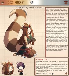 creature_index english_text furret generation_2_pokemon hi_res kinkymation monster_girl nintendo page_162 page_number pokémon_(species) pokedex pokemon pokemon_(species) pokemorph pokemusu profile tagme text_box