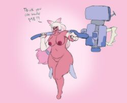 big_breasts breasts female kuroinsolitude no_humans pokémon_(species) pokemon pokemon_sv tinkaton