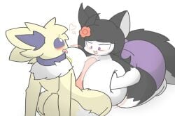 anthro bodily_fluids breast_play breasts canid canine canis collar cum domestic_dog duo eeveelution female feral generation_1_pokemon genital_fluids genitals honey_(hindsy) jolteon male male/female mammal nintendo paizuri penis pokémon_(species) pokemon pokemon_(species) pomeranian sex spitz titjob zaclyn