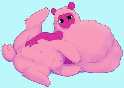 alpaca alpaca_taur big_breasts black_eyes breasts camelid camelid_taur centaurworld colored female fur genitals hi_res huge_breasts hyper hyper_breasts looking_at_viewer mammal mammal_taur netflix nude pink_body pink_fur pink_wool purple_body pussy sbshouseofpancakes smile solo taur wammawink wool_(fur)