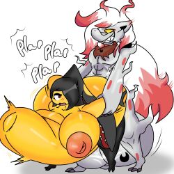 big_ass big_breasts breasts bubble_butt character deep_penetration female hisuian_zoroark huge_ass hyper_penetration hyper_stomach_bulge lattemon mawee mawile noroi_(hisuianalpha) original penetration pokemon pokemon_(species) sex shortstack stomach_bulge stomach_bulge_paizuri zoroark