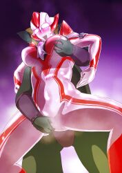 bizarre_pose grigio_gets_raped groping groping_breasts minato_asahi_(grigio) ultraman_(franchise) ultraman_r/b ultrawoman_grigio zizi_(artist)