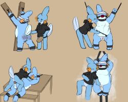 2boys 3_toes 4_fingers anal anal_sex animal_genitalia animal_penis ankle_cuffs anthro anthro_only anus ass backsack ball_gag balls belly bent_over bent_over_table blep blindfold blindfolded blue_body blue_skin blush bondage bottomless bottomless_male bound bound_ankles bound_arms bound_hands bound_legs bound_wrists chubby chubby_anthro chubby_male closed_eyes collar commission cum cum_drip cum_dripping cum_dripping_from_penis cum_from_anal cum_leaking cum_string duo ejaculation erection feet fins flaccid gag gagged game_freak gay gay_domination gay_sex generation_3_pokemon genitals grin grinning hand_on_belly handcuffed handcuffs headfins legs_apart lock looking_at_partner luke_the_mudkip male male/male male_only maledom malesub moonlight-kat mudkip multiple_boys nintendo nude on_back on_stomach on_table orgasm paddle paddling penetration penile_penetration penis penis_in_ass penis_in_slit perineum pink_penis pokemon pokemon_(species) prehensile_penis saint_andrew's_cross sex simple_background slightly_chubby slightly_chubby_anthro slightly_chubby_male smile smiling spank_marks spanked spanked_butt spanking standing tail teasing tied tied_up touching_penis whip whip_marks whipping white_body white_skin winking x_frame yaoi