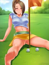 brown_hair busty_biz feet female golf gym jamiee_(busty_biz)