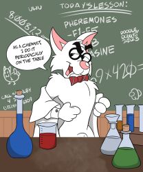 absurd_res beaker beakers chalkboard chemistry chemistry_cat clothing coat container cup domestic_cat doodledoggy erlenmeyer_flask exhibitionism eyebrows eyewear felid feline felis glass glass_container glass_cup glasses hi_res humor lab_(disambiguation) lab_coat laboratory laboratory_equipment laboratory_glassware male_only mammal meme public public_nudity pun raised_eyebrow science scientific_instrument suggestive toony topwear undressing