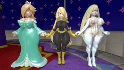 16:9 3d 3d_(artwork) 3girls areola areolae big_breasts bimbo blonde_hair bodysuit breasts canastus casual_nudity cynthia_(pokemon) dress female female_only functionally_nude gigantic_breasts gloves huge_areola huge_areolae huge_breasts huge_nipples indoors jpeg kabalmystic large_breasts latex lusamine_(pokemon) mario_(series) massive_breasts milf multiple_girls naked naked_gloves naked_thighhighs nipples nude pokemon pokemon_dppt pokemon_sm princess_rosalina pussy sfm skin_tight source_filmmaker super_mario_galaxy thigh_boots thigh_high_boots thigh_highs thighhigh_boots thighhighs tight tight_clothes tight_clothing