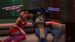 3d 3d_(artwork) amy_rose females_only kissing_hand krystal nintendo sega sfm socialistmeowth sonic_(series) sonic_the_hedgehog_(series) star_fox warfaremachine yuri