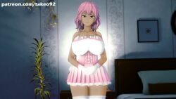 1girls 3d 3d_(artwork) bedroom big_ass big_breasts corset costume curvaceous curvy earrings female female_only gloves green_eyes huge_ass huge_breasts isabelle_(takeo92) jewelry koikatsu large_ass large_breasts lolita_fashion miniskirt original original_character pink_hair pinup revealing_clothes short_skirt skimpy skimpy_clothes skirt solo stockings takeo92 tanned tanned_skin thick_thighs voluptuous white_gloves wide_hips