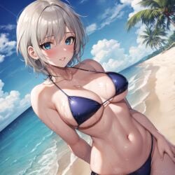 1girls ai_generated anastasia_(idolmaster) curvaceous curvy_body curvy_figure hi_res huge_breasts looking_at_viewer short_hair silver_hair solo_female solo_focus stable_diffusion the_idolm@ster