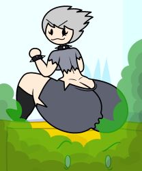 ass battle_for_dream_island bfdi brap butt czartheczar fard fart fart_fetish farting farts fetish gassy humanized humanoid interspecies nail naily_(bfdi) object object_show object_shows punk punk_girl sitting sitting_on_head sponge spongy_(bfdi)