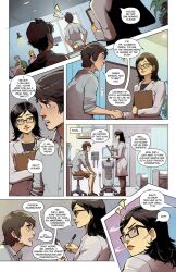 1boy 1girls asian asian_female black_hair brown_eyes comic comic_page danusko dialogue dialogue_bubble fully_clothed light-skinned_male light_skin tagme text text_bubble