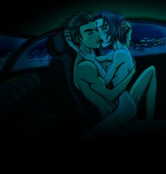 1boy 1girls big_breasts car closed_eyes completely_nude completely_nude_female completely_nude_male cowgirl_position damian_wayne dc dc_comics erect_nipples female female_on_top french_kiss hand_in_hair inside_car kissing male male/female muscular_male nipples nude on_lap rachel_roth raven_(dc) robin_(damian_wayne) robin_(dc) sex sex_in_car sideboob sitting_on_lap straight teen_titans tongue tongue_kiss tongue_out tongues_touching