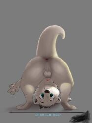 balls furry looking_at_viewer male_only otter pebble_(letodoesart) sheath toony