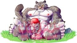 anthro balls bodily_fluids cum cum_on_feet dogfu dreamworks fangs felid genital_fluids genitals kung_fu_panda male male_only mammal masturbation nipples pantherine pecs penile penile_masturbation plantigrade pubes snow_leopard solo tai_lung_(kung_fu_panda) teeth watermark whiskers