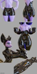 absurd_res anthro bat bulge clothing dragon equid equine gloves goo_creature handwear hi_res horse kurolatex latex latex_clothing latex_gloves latex_stockings male mammal null null_bulge panties pony rubber rubber_clothing rubber_suit solo transformation underwear