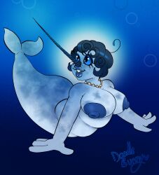 animal_humanoid anthro ass big_breasts big_butt big_nipples black_eyes blue_background blue_body blue_eyes blue_hair blue_lips blue_skin breasts cetacean cetacean_humanoid chubby_female cowlick diving doodlebunnyart excited eyelashes eyelashes_through_hair facial_horn female fish fish_humanoid hair head_tuft heart hi_res horn horned_humanoid humanoid jewelry lips looking_up mammal marine marine_humanoid merfolk mermay narwhal_humanoid necklace necklace_only nipples nose_horn nude sea signature simple_background slightly_chubby smile solo split_form swimming tail teeth thick_tail translucent translucent_hair tuft underwater underwater_view water whale_tail wide_hips