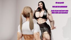 2girls 3d athletic athletic_female big_breasts blonde_hair bottom_heavy breasts busty cleavage curvaceous curvy curvy_figure digital_media_(artwork) eyebrows eyelashes eyes female female_focus female_only fit fit_female hair hannah_reese hips hourglass_figure huge_breasts human large_breasts legs light-skinned_female light_skin lips long_hair mature mature_female milf nyatara_darza original original_character original_characters sevenarts succubus thesevenartsx thick thick_legs thick_thighs thighs toned toned_female top_heavy upper_body voluptuous waist wide_hips