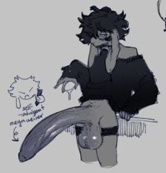 1boy anthro baggy_clothing balls big_balls big_penis black_hair black_sweater caprine cute droopy_ears enormous_penis evilpenislair femboy foreskin furry furry_only giant_penis goat goat_boy huge_balls huge_cock hung_trap hyper_balls hyper_cock_femboy hyper_testicles male male_only messy_hair monochrome penis short_hair solo sweater tagme testicles zell_(evilpenislair)