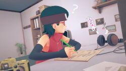 16:9_aspect_ratio 3d arm_sleeves boruto:_naruto_next_generations feathermaple glasses high_resolution koikatsu koikatsu_(medium) naruto sarada_uchiha