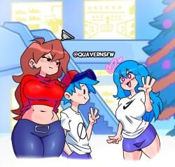 big_breasts boyfriend_(friday_night_funkin) female friday_night_funkin girlfriend_(friday_night_funkin) jealous midriff original_sky_(friday_night_funkin) quavernsfw safe_for_work sfw sky_(friday_night_funkin) tagme thick_thighs wide_hips