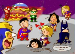 >_< 2d :3 :p animated atlee batman batman_(series) black_hair blonde_hair blowing_bubblegum blush booster_gold bubble_gum chibi cleavage cleavage_cutout dc dc_comics female french_kiss green_lantern gum hal_jordan heart in_love justice_league kara_danvers kara_zor-el kara_zor-l karen_starr kissing kryptonian megasweet multiple_boys multiple_girls nosebleed power_girl saliva smile supergirl superman superman_(series) terra_(dc) the_flash tongue tongue_out white_female white_male wonder_woman wonder_woman_(series) yuri