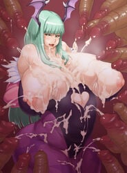 childwife clothing cum darkstalkers gigantic_breasts jitsuma large_breasts morrigan_aensland succubus tagme