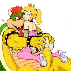 1girls anus areolae ass blonde_hair blue_eyes bowser breasts colored corruption cowgirl_position crown erect_nipples fishnet_stockings fishnets green_shell high_heel_boots high_heels horns huge_cock interspecies koopa legoman mario_(series) nintendo nipples penis princess_peach pussy sex shell soubriquetrouge spiked_collar spiky_shell stockings thigh_boots thighhigh_boots thighhighs vaginal_penetration