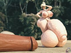 2futas 3d beach big_ass big_breasts big_nipples big_penis futanari horsecock horsecock_futanari human_with_animal_genitalia human_with_horsecock hyper_balls hyper_genitalia hyper_penis mercy overwatch penis renrenrew