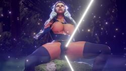 3d ahsoka_tano anal_object_insertion big_breasts blender dom3d double_insertion jedi lightsaber object_insertion solo solo_female star_wars tagme thighhighs togruta vaginal_object_insertion