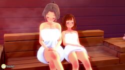 2girls 3d advertisement anilingus animated armpits cunnilingus daydream daydreaming dialogue feet female_only fingering foot_tattoo footsie hrenit incest kissing licking_armpit long_video longer_than_30_seconds longer_than_one_minute mother_and_daughter ms._haruno_(hrenit) nail_polish original original_character painted_nails painted_toenails ponytail rimming rimming_female sakiko_(hrenit) sauna shiny_skin short_hair sound squirting sweat sweating toenail_polish towel video yuri