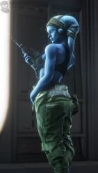 1girls 3d alien alien_girl alien_humanoid alien_only back big_breasts black_bra black_clothing black_underwear blaster blue_body blue_eyes blue_skin bra brassiere breasts cargo_pants eyes female female_focus female_only female_soldier full_body green_clothing gun head_wraps holding_gun holding_object military_uniform mole open_eyes pants pockets ranged_weapon rebel rebel_trooper rifle rookie425 sideboob signature soldier solo solo_focus sports_bra standing star_wars star_wars:_battlefront tentacle tentacle_hair twi'lek twitter_username underwear uniform url weapon wraps