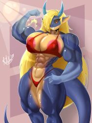 1girls abs anthro big_breasts bikini breasts busty commission dragon female female_only flexing flexing_bicep huge_breasts large_breasts lizarra_(mewizard) looking_at_viewer mrmelted muscular muscular_female nipple_bulge solo thick_thighs thunder_thighs wide_hips