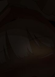 2_tone_fur ambiguous_gender barely_visible_face blush brown_fur bunny_ears closed_eyes dagasi first_person_view helmet kissing light_brown_fur looking_at_viewer looking_down_at_viewer loving_kiss made_in_abyss nanachi narehate over_viewer pinned_down white_hair