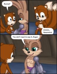 absurd_res anthro archie_comics breasts bunnie_rabbot canid canine clothing comic duo exposed_breasts female flat_chest fox genitals hi_res lagomorph leporid male male/female mammal nipples omatic penis rabbit robotic_arm robotic_legs robotic_limbs sega sonic_(series) sonic_the_hedgehog_(archie) sonic_the_hedgehog_(comics) sonic_the_hedgehog_(series) tails tails_the_fox undressing whoreomatic young