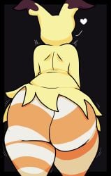 1boy anthro ass ass_focus big_ass big_butt black_body butt butt_focus clothing edit eocvevo femboy generation_7_pokemon girly heart huge_ass huge_butt lewdyant male male_focus male_only mimikyu nintendo pokemon pokemon_(species) solo stockings striped_legwear thick_ass thick_thighs thighhighs yellow_clothing