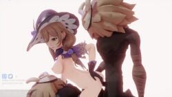 2boys 3d akt anal animated black_gloves breasts brown_hair capelet cowgirl_double_penetration cowgirl_position double_penetration dress female flower genshin_impact gloves green_eyes hair_between_eyes hair_flower hair_ornament hat hat_belt hilichurls_(species) large_breasts lisa_(genshin_impact) long_hair male mp4 multicolored_clothes multicolored_dress penetration purple_capelet purple_corset purple_dress purple_flower purple_headwear purple_rose rose sandwiched sex sound tagme thighs threesome vagina vaginal vaginal_insertion vaginal_penetration vaginal_sex video witch witch_hat